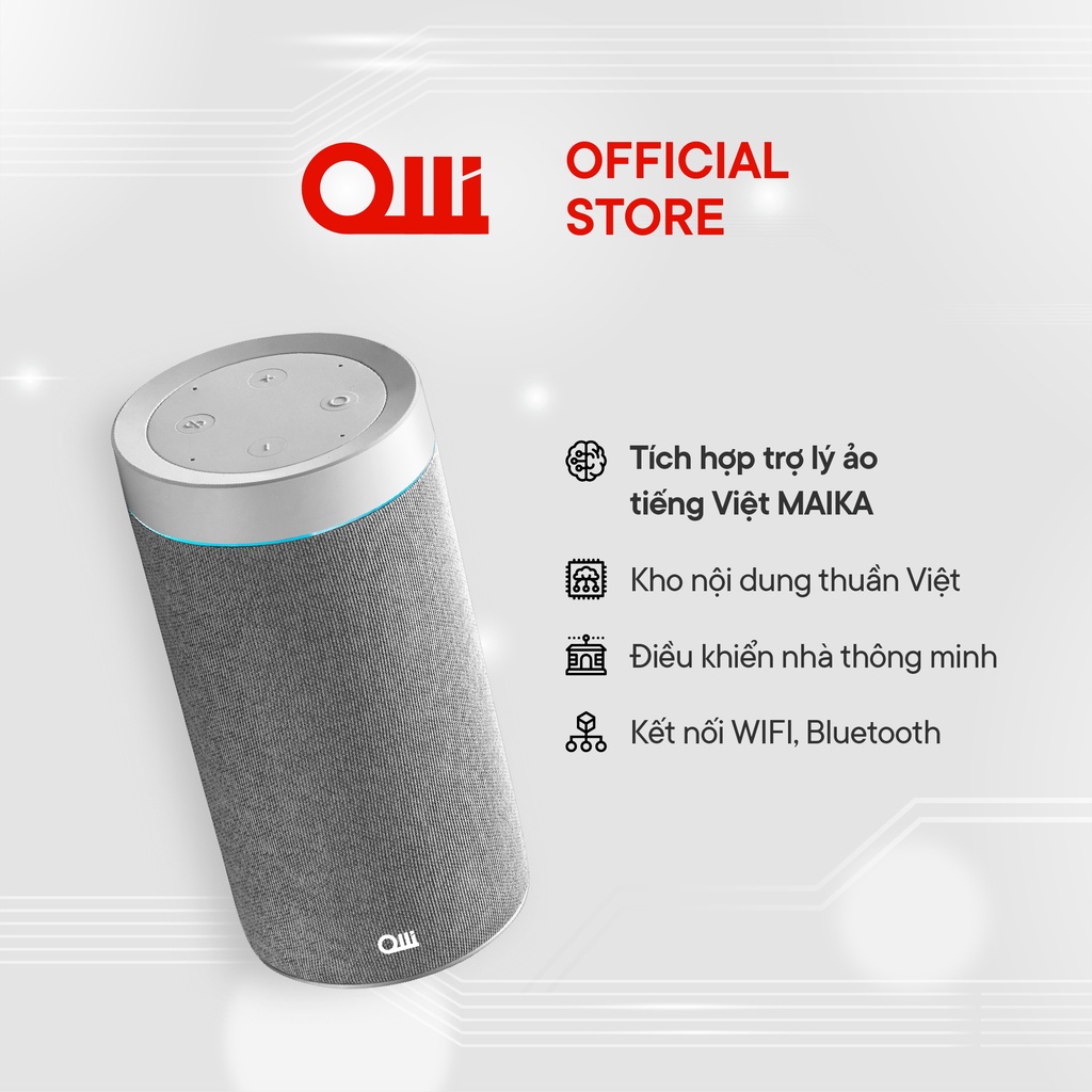 Loa thông minh OLLI MAIKA màu Xám Thời Thượng MK100B