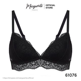 Áo ngực bra lót cúp tam giác không gọng không nâng mút mỏng có ren khoét sâu chữ V Marguerite by Corèle V Pháp - 61076