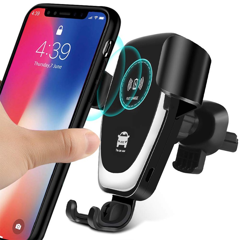 Sạc nhanh không dây trên ô-tô 10W khiêm giá đỡ điện thoại