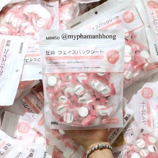 Mặt Nạ Giấy Nén Miniso Túi 100 Viên