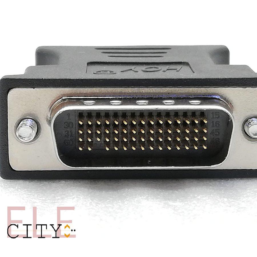 111ele} 1 to 1 DMS-59 DMS59 59Pin DVI Male to 1-Port VGA Female Video Y Splitter