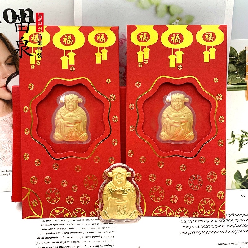 [TẾT 2023] Bao Lì Xì Mạ Vàng thần tài, mạ vàng mèo may mắn