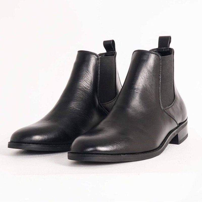 Giày Bốt Nam Chelsea Boots Classic Chất Liệu Da Bò Thật Nguyên Tấm Nhập Khẩu LAGADO