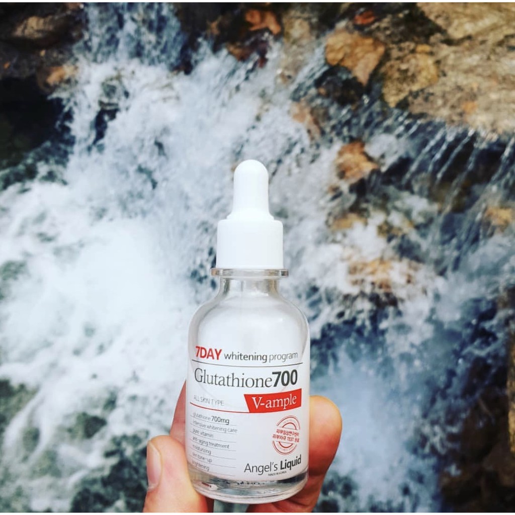 Combo dưỡng trắng da, mờ thâm Angel's Liquid 7Day Whitening Program Glutathione 700