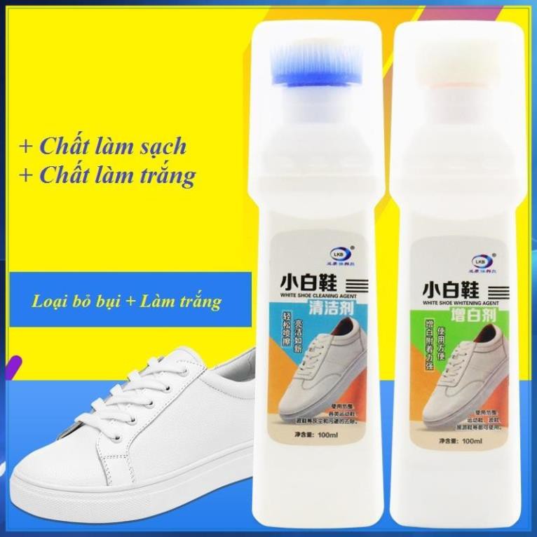Combo 2 Dung Dịch Tẩy Trắng Giày, Làm Sạch, Khử Khuẩn Giày, Gọn Nhẹ, Dễ Mang Theo CLEAR B - SHOP