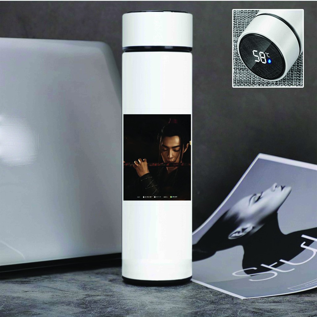 Bình Giữ Nhiệt in hình Trần Tình Lệnh Bác Quân Nhất Tiêu Vương Nhất Bác Tiêu Chiến Lõi INOX đựng nước tiện lợi xinh xắn