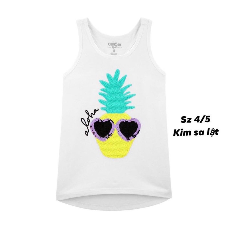 Áo 3 lỗ tank top bé gái OshKosh vnxk