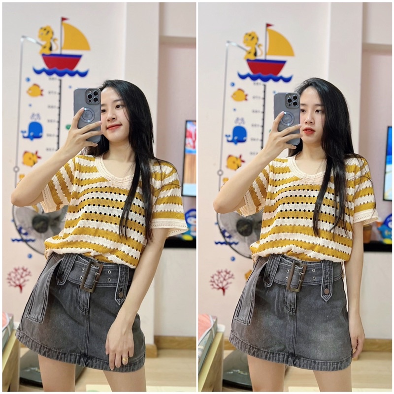 Áo Montogi kẻ sọc