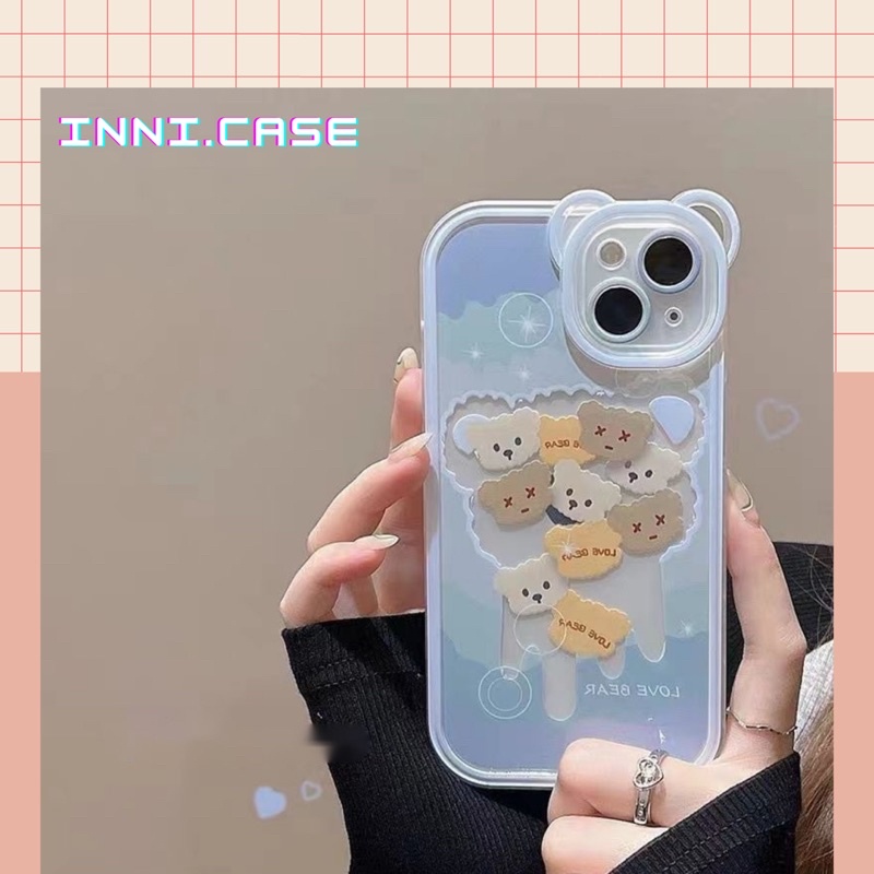 Ốp Iphone Bear Xanh 13 Pro Max/13/13 Pro/12 Pro Max/12/212 Pro/11 Pro Max/11/Xs Max/X/Xs/8 Plus/7 Plus