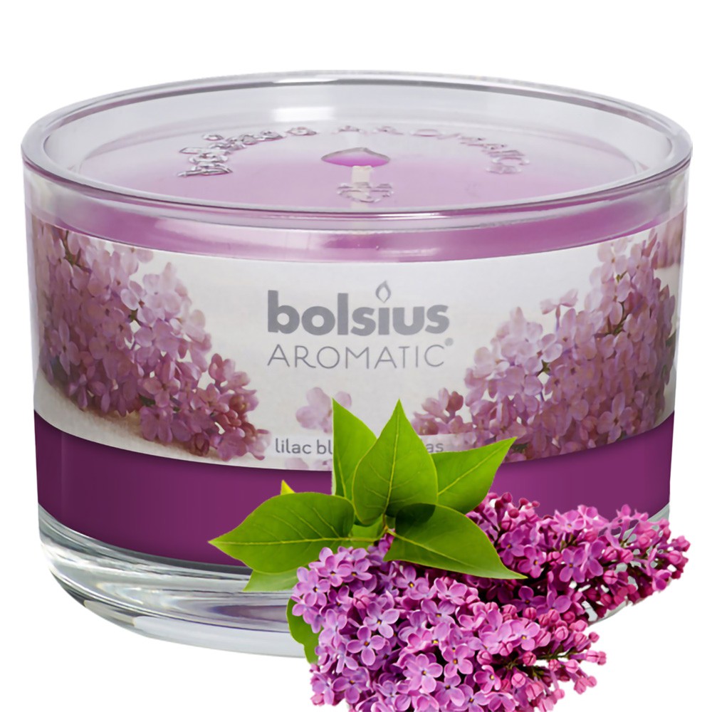 Nến thơm tinh dầu Bolsius HOA TỬ ĐINH HƯƠNG 155g - Thơm phòng, khử mùi, trang trí, nến tinh dầu thiên nhiên cao cấp