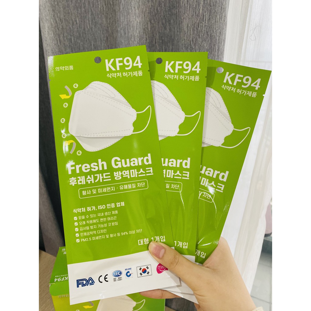 KHẨU TRANG KF94 HÀN QUỐC FRESH GUARD (1 TÚI/1 CHIẾC) | BigBuy360 - bigbuy360.vn
