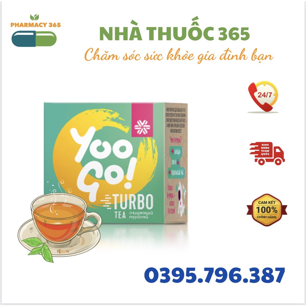 [ CHÍNH HÃNG Date 2025] - Trà thảo mộc Yoo Go Turbo Tea siberian, Hỗ trợ giảm cân , cải thiện hệ tiêu hóa - hộp 30 gói