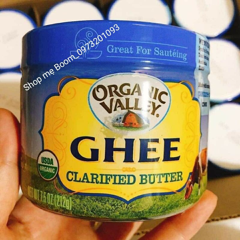 Bơ Ghee Hữu cơ Valley 212gram