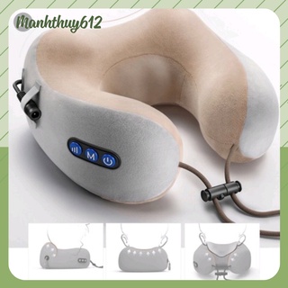 Gối mát xa cổ hồng ngoại chữ u, máy massage cổ vai gáy hiệu quả kiêm gối ngủ tiện lợi, gối massage trị liệu cao cấp