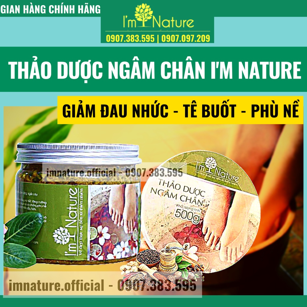 Ngâm Chân Thảo Dược I'm Nature - Giảm Đau Nhức Sưng Phù Chân Giúp Ngủ Ngon - Hũ 500Gr