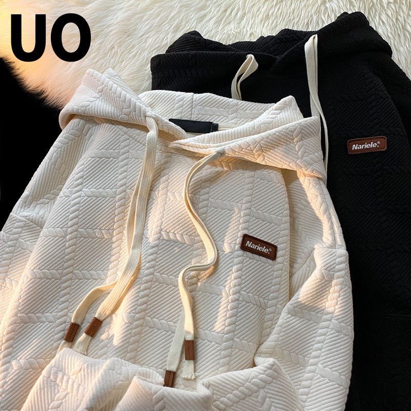 Áo hoodie form rộng chùm mông vân nổi 4 dây Hàn Quốc | BigBuy360 - bigbuy360.vn