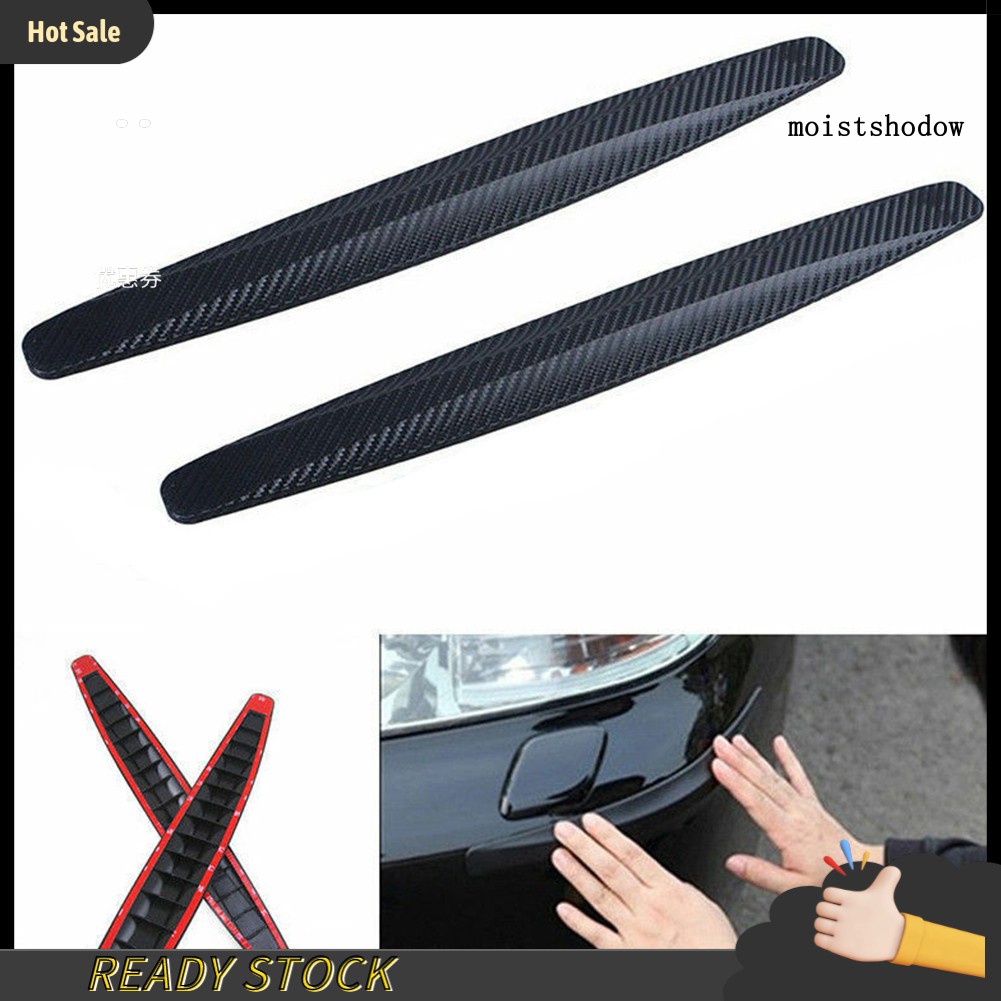 Bộ 2 Miếng Dán Sợi Carbon Bảo Vệ Cạnh Cản Trước Xe Hơi SUV