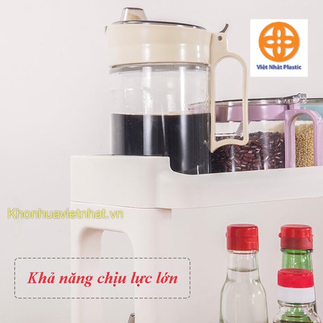 Kệ gia vị chữ H nhựa Việt Nhật (5566), kệ đựng đồ nhà tắm, úp chén bát 2 tầng đa năng tiện ích