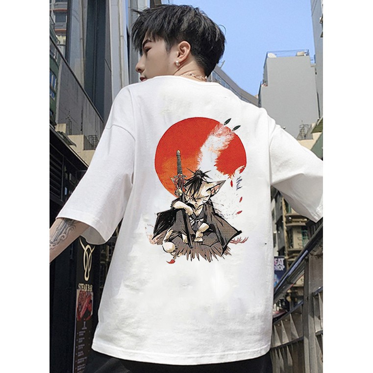 Áo thun unisex form rộng tay lỡ vải dày mịn phong cách Nhật Bản BST 21