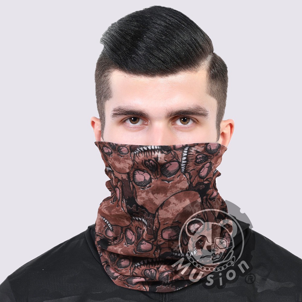 Brown Skull Party Khăn Đa Năng Đi Phượt Chống UV