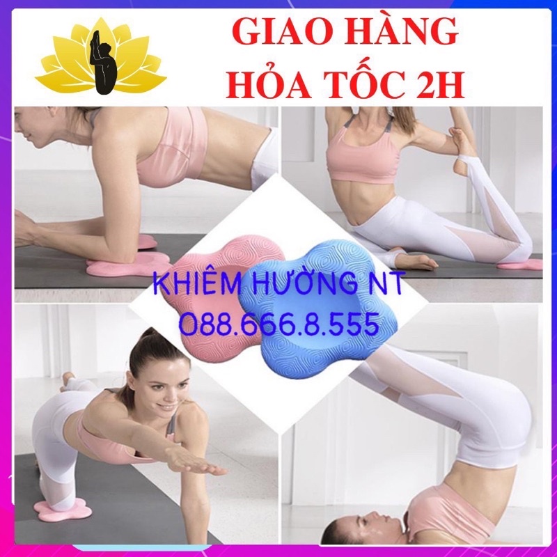 Cặp đệm kê đầu gối giảm đau khi tập yoga- Đệm pad - lót gối êm ái / (1 cặp = 2 cái)