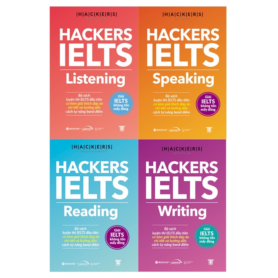 Lẻ/Combo Sách Hackers IELTS (Reading+Listening+Writing+Speaking) kèm giải thích đáp án và hướng dẫn tự nâng band điểm | BigBuy360 - bigbuy360.vn