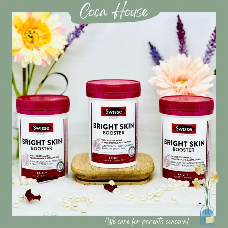 VIÊN UỐNG TRẮNG DA SWISSE BEAUTY BRIGHT SKIN 60 VIÊN❤️Hàng chính hãng, đủ bill & tem chemist❤️ hỗ trợ đẹp da, trắng da