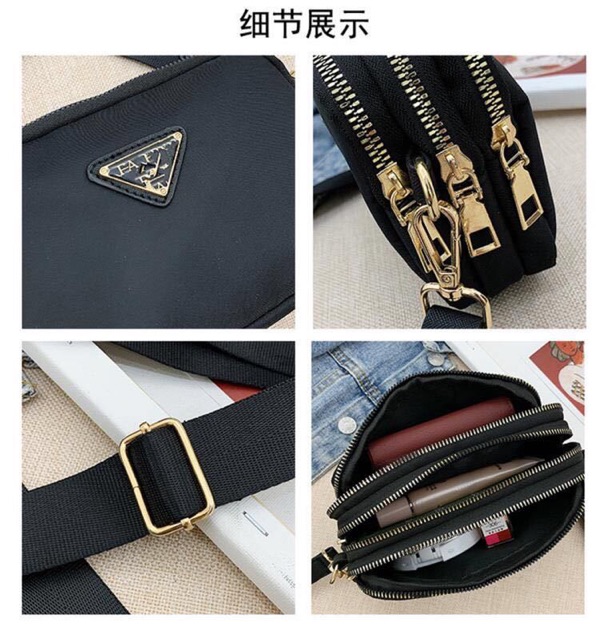 Túi đeo chéo 3 ngăn tiện lợi 791 | BigBuy360 - bigbuy360.vn