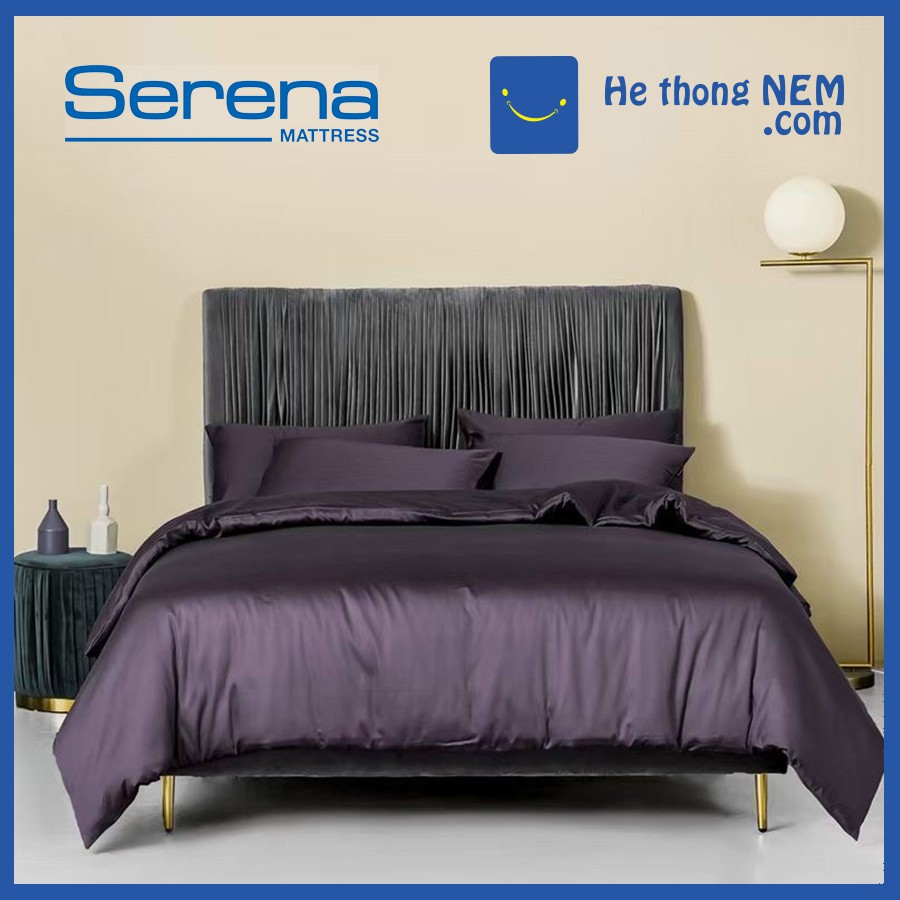 Bộ Chăn Ga Gối Phủ Nệm Lụa Ai Cập SERENA Ga Trải Giường Cao Cấp Set Tencel Chuẩn Khách Sạn 5 Sao - Hệ Thống Nệm