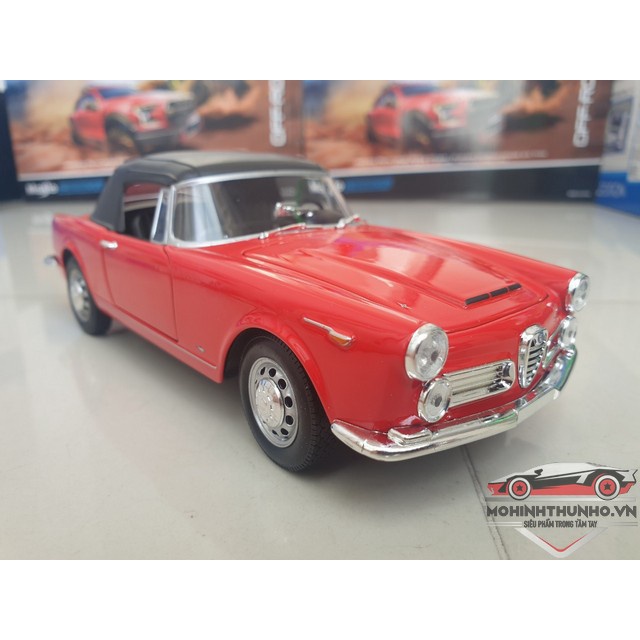 Xe mô hình Alfa Romeo 2600 Spider, tỉ lệ 1:24, Welly