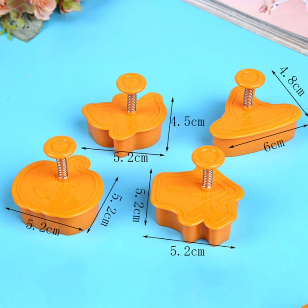 4 Khuôn cắt tạo hình bóng ma bí ngô độc đáo làm bánh trang trí dịp Halloween