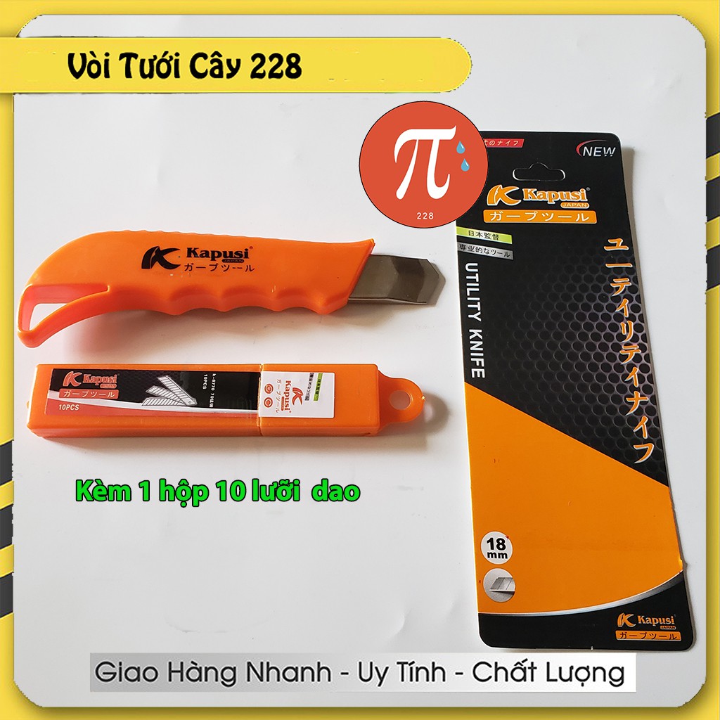 Dao dọc giấy, cắt giấy, ghép cành Kapusi kèm 10 lưỡi dao
