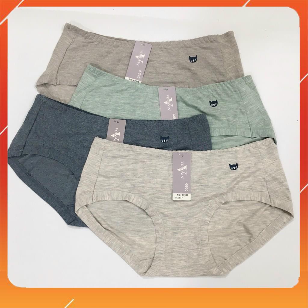 Quần lót nữ cotton đũi cao cấp kháng khuẩn mềm mại thấm hút mồ hôi thoáng mát tag mặt mèo Q2051