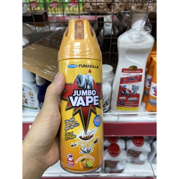 Xịt muỗi Jumbo chính hãng, chai be, to 600ml ( Shop 5 sao )