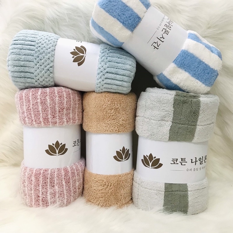 Khăn Tắm Hàn Quốc 50x100 Siêu Mềm Mịn,Thấm Hút.