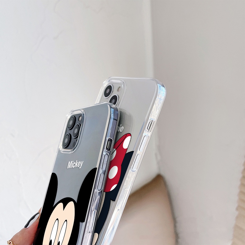Ốp Điện Thoại Tpu Mềm Chống Sốc In Hình Mickey / Minnie Disney Cho iPhone 11 12 13 pro max XS X XR XSMax 7 8 6 6s plus 5 4 SE 2020