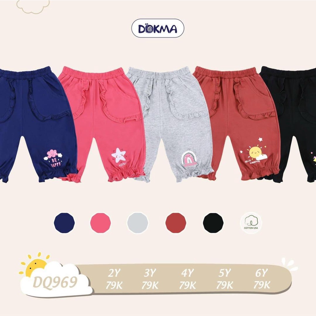 Quần ngố dúm gấu cho bé gái hiệu Dokma size 2 - 6 tuổi Tiệm Nhà Sóc