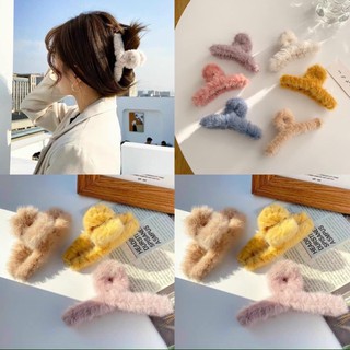 Kẹp Tóc Lông xù phong cách dịu dàng cho nữ KÈM ẢNH THẬT