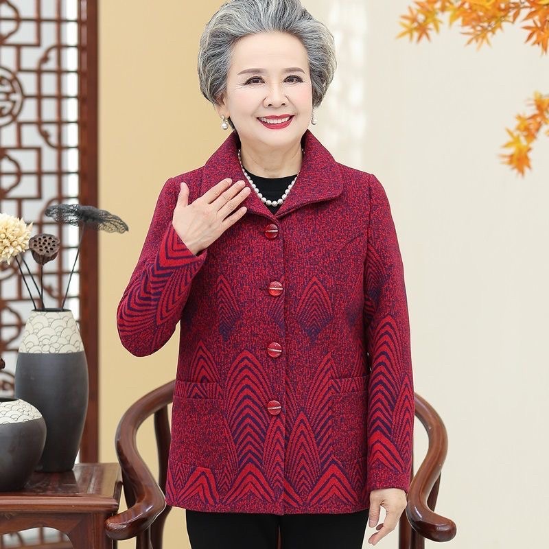 Áo khoác trung niên nữ, áo dạ cho người già, áo khoác bà già
