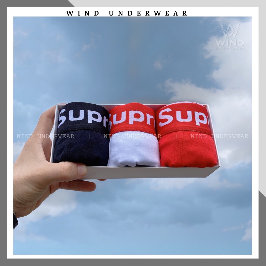 Combo 3 quần lót nam boxer cao cấp chất cotton kháng khuẩn vượt trội WIND COMBO BEST