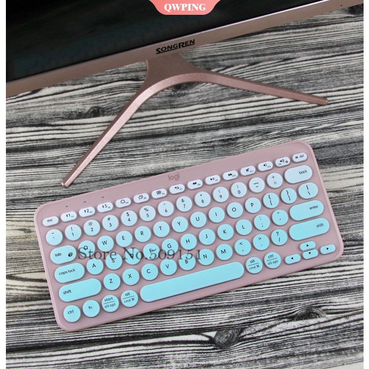 Miếng Dán Bàn Phím Bluetooth Logitech K380 / K480 Bằng Silicon Nhiều Màu Sắc Ốp
