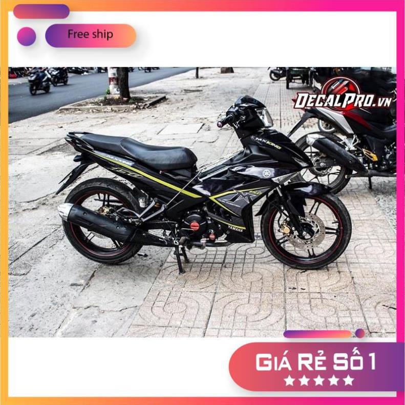 Tem xe exciter 150 Mx king dán xe đen bóng Tem xe