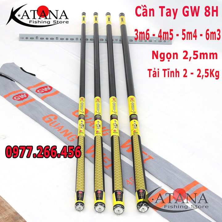 Cần Câu Tay 8H GW 3m6 4m5 5m4 6m3