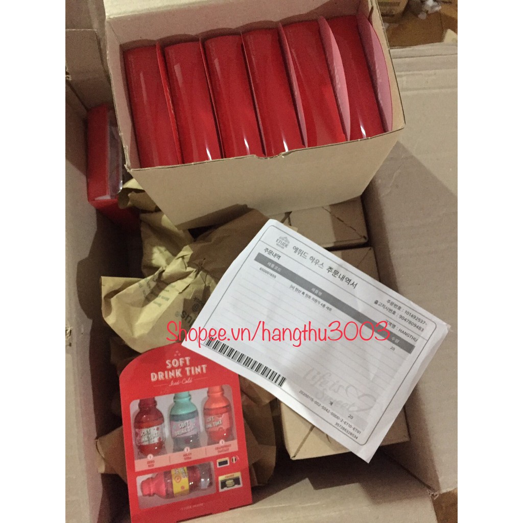 [ETUDE HOUSE] Set 4 Cây Son Tint Soft Drink Tint Ngọt Ngào | BigBuy360 - bigbuy360.vn