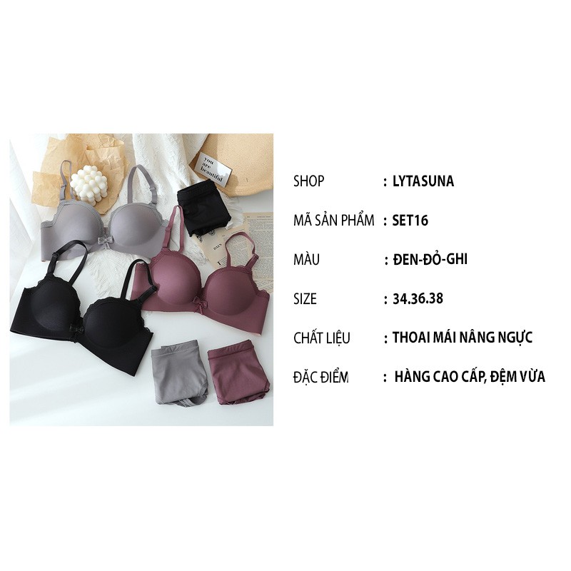 SET16 Áo kèm quần chất su đệm vừa sexy, thoải mái, hàng CAO CẤP SET16 | BigBuy360 - bigbuy360.vn