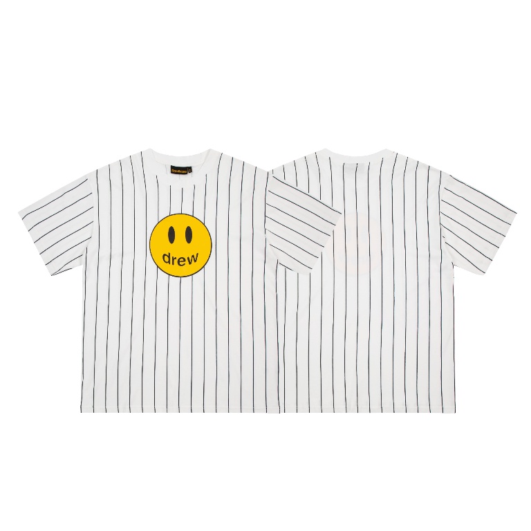 Áo Thun Tay Ngắn In Hình Mặt Cười Dr-w Phong Cách Đường Phố Cho Nam Và Nữ