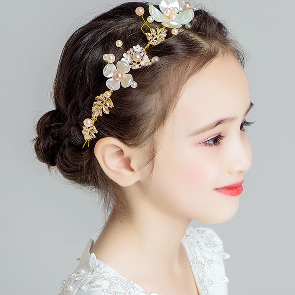 Vương miện cô dâu mạ vàng đính đá giả kim cương