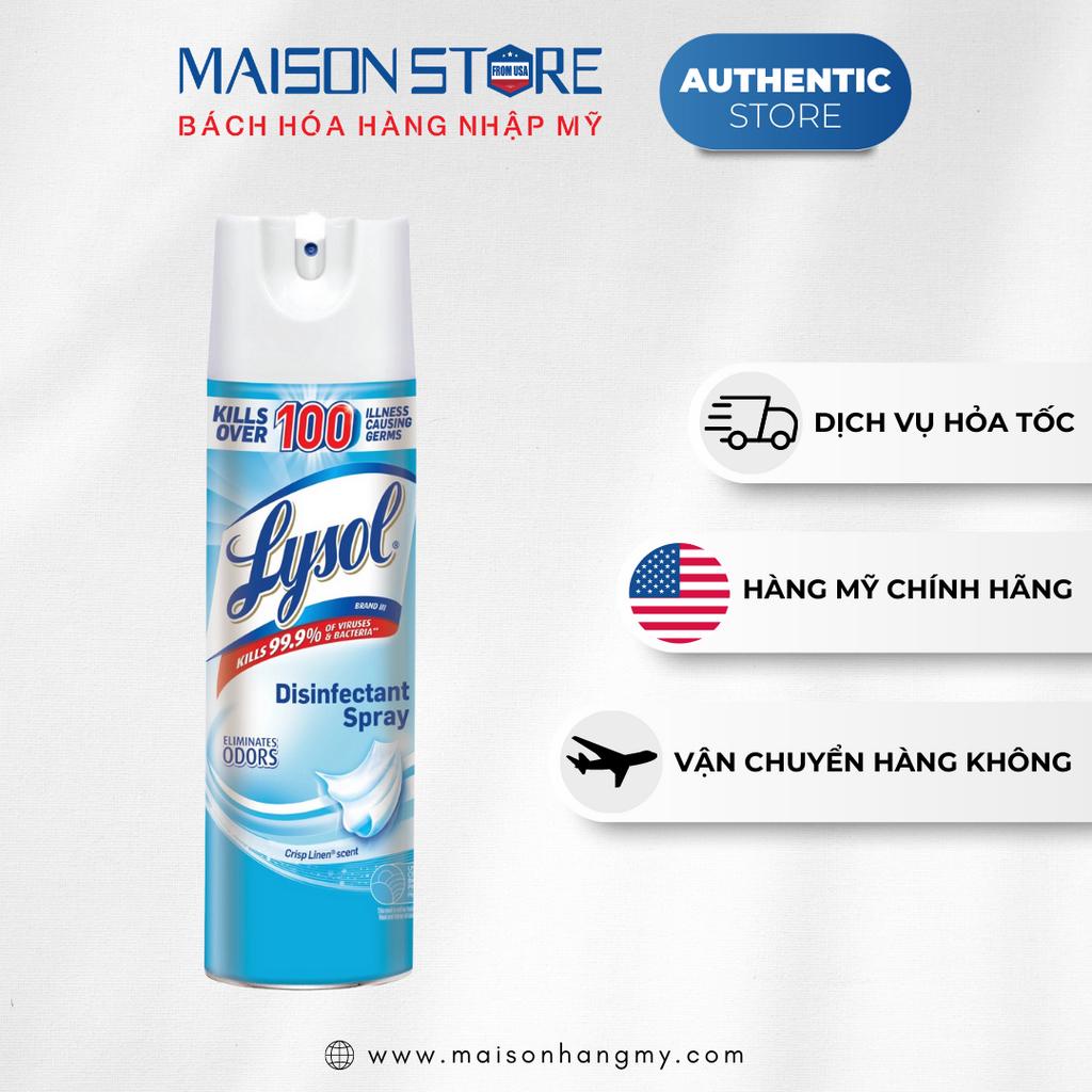 CHAI XỊT DIỆT KHUẨN LYSOL XỊT ĐƯỢC VẢI MỀM (538g) - Hàng Nhập Từ USA