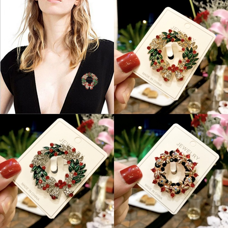 Huy Hiệu Cài Áo Hình Ông Già Noel Hoạt Hình Dễ Thương