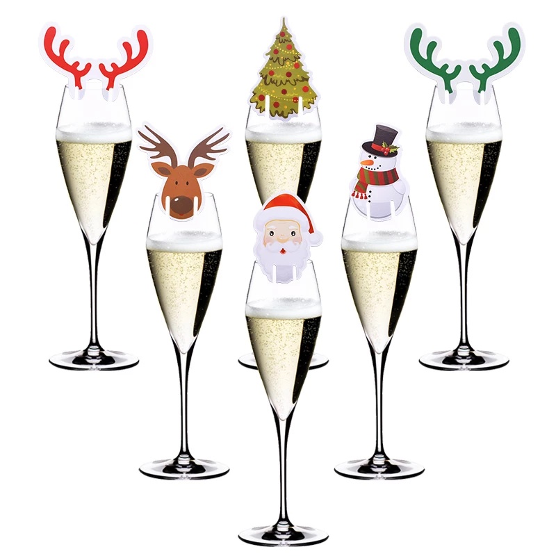 Bộ 10 Thẻ Hình Ông Già Noel / Người Tuyết / Tuần Lộc / Cây Thông / Tuần Lộc Để Bàn Trang Trí Giáng Sinh / Năm Mới